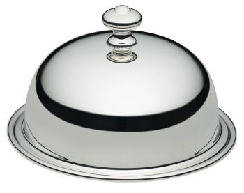 Butter dish with applied border and cover in silver plated - Ercuis